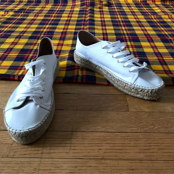 Pima 2 White Sneakers Espadrilles Faux Leather - Picture 2 of 7